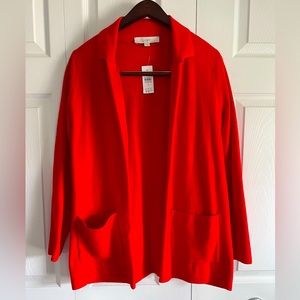 Loft NWT Red Sweater Blazer